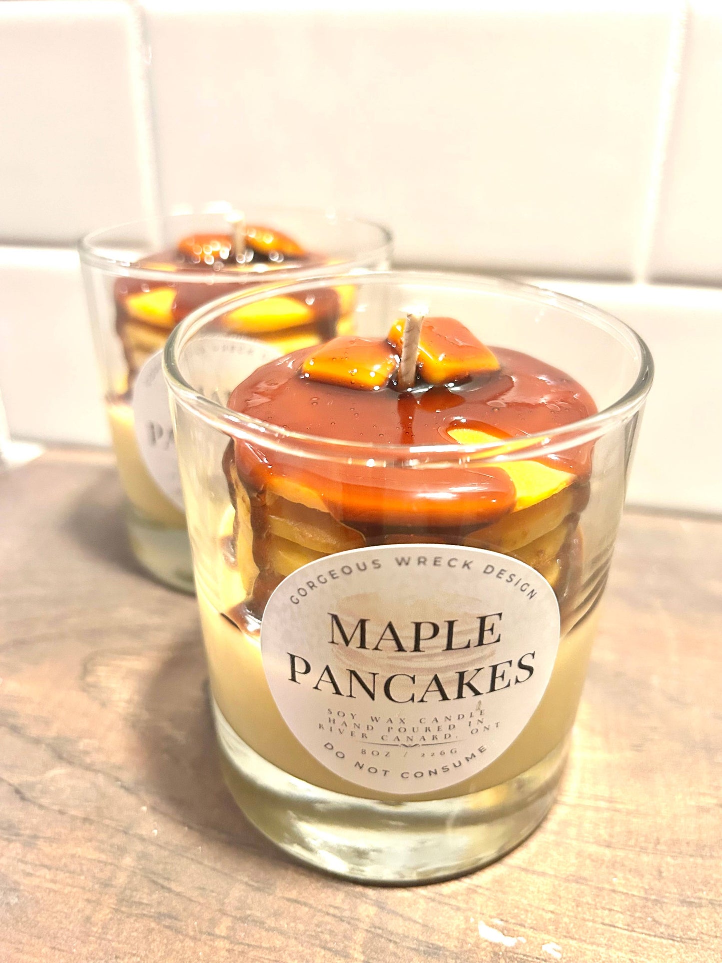 Maple Pancake Dessert Candle