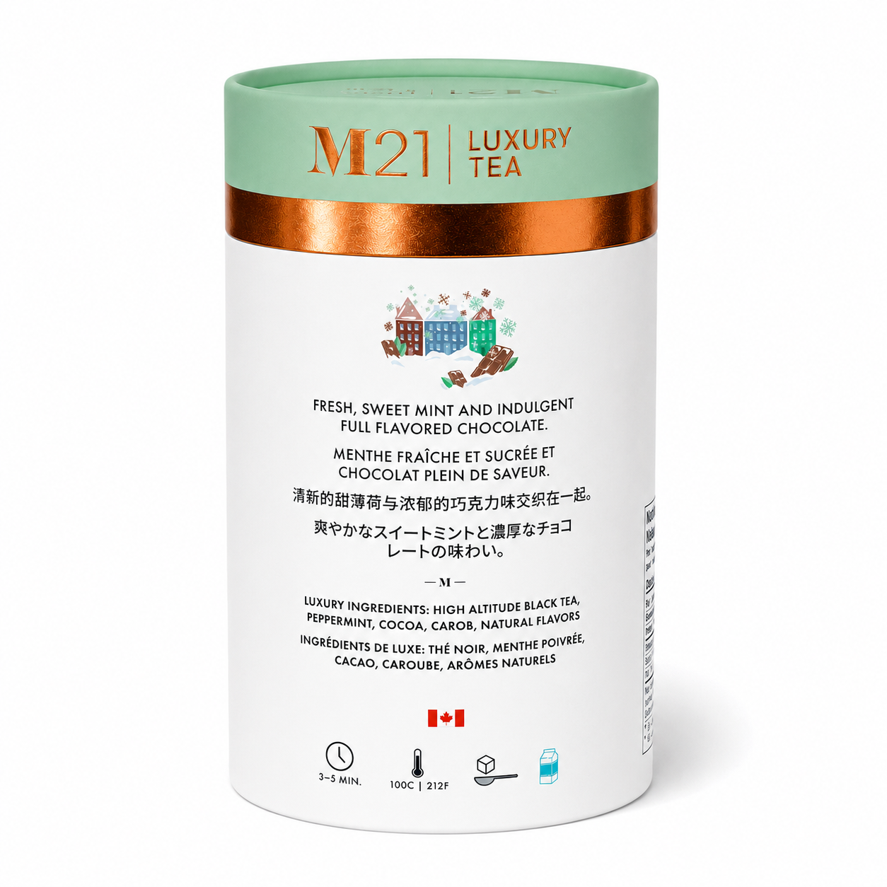 Chocolate Mint Luxury Black Tea | Canadian | 24 Tea Bags