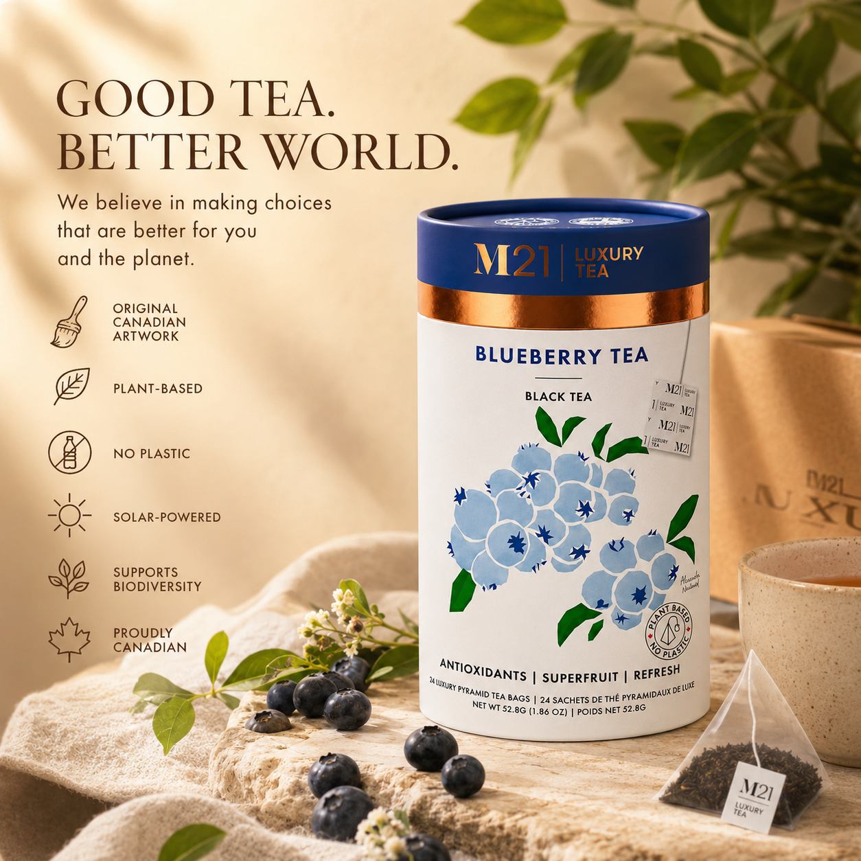 Blueberry Luxury Black Tea | Canadian | 24ct
