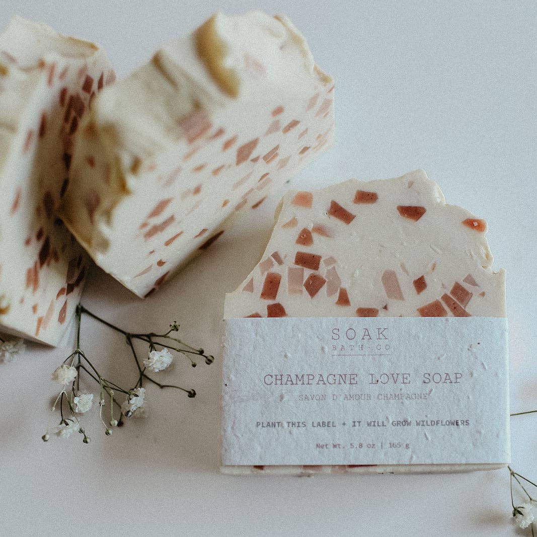 Champagne Love Soap Bar - Canadian Made