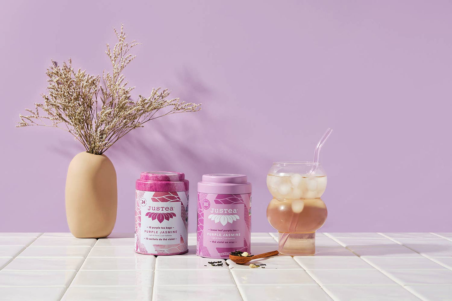 Purple Jasmine Tea Bag Tin - Organic, Fair-Trade, Purple Tea