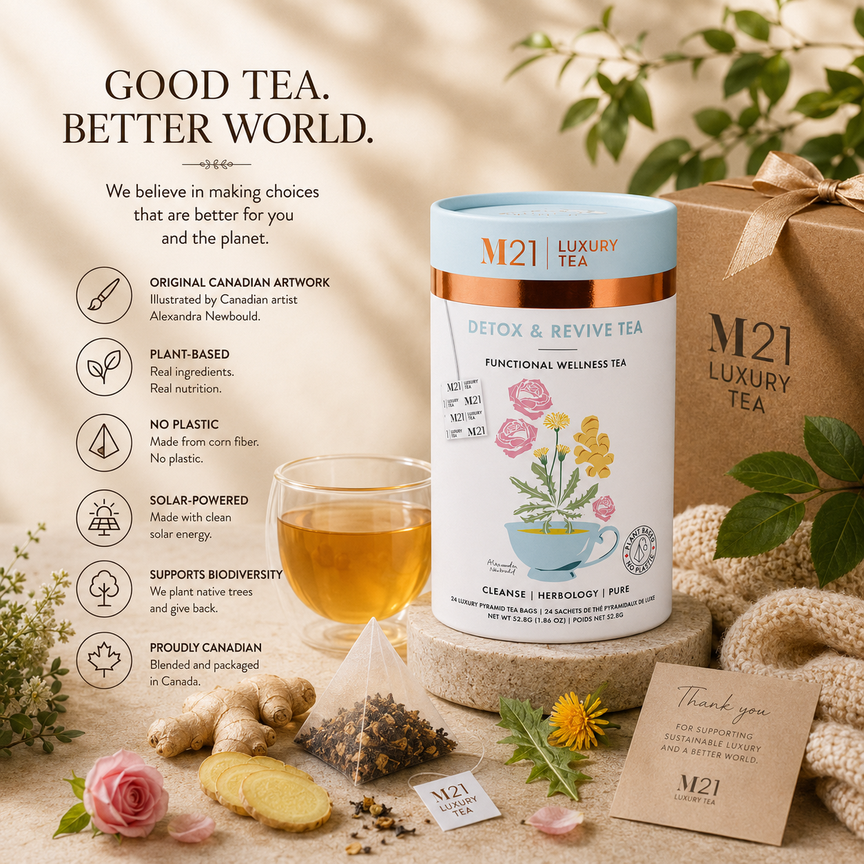 Detox & Revive Luxury Herbal Tea | Canadian : Large