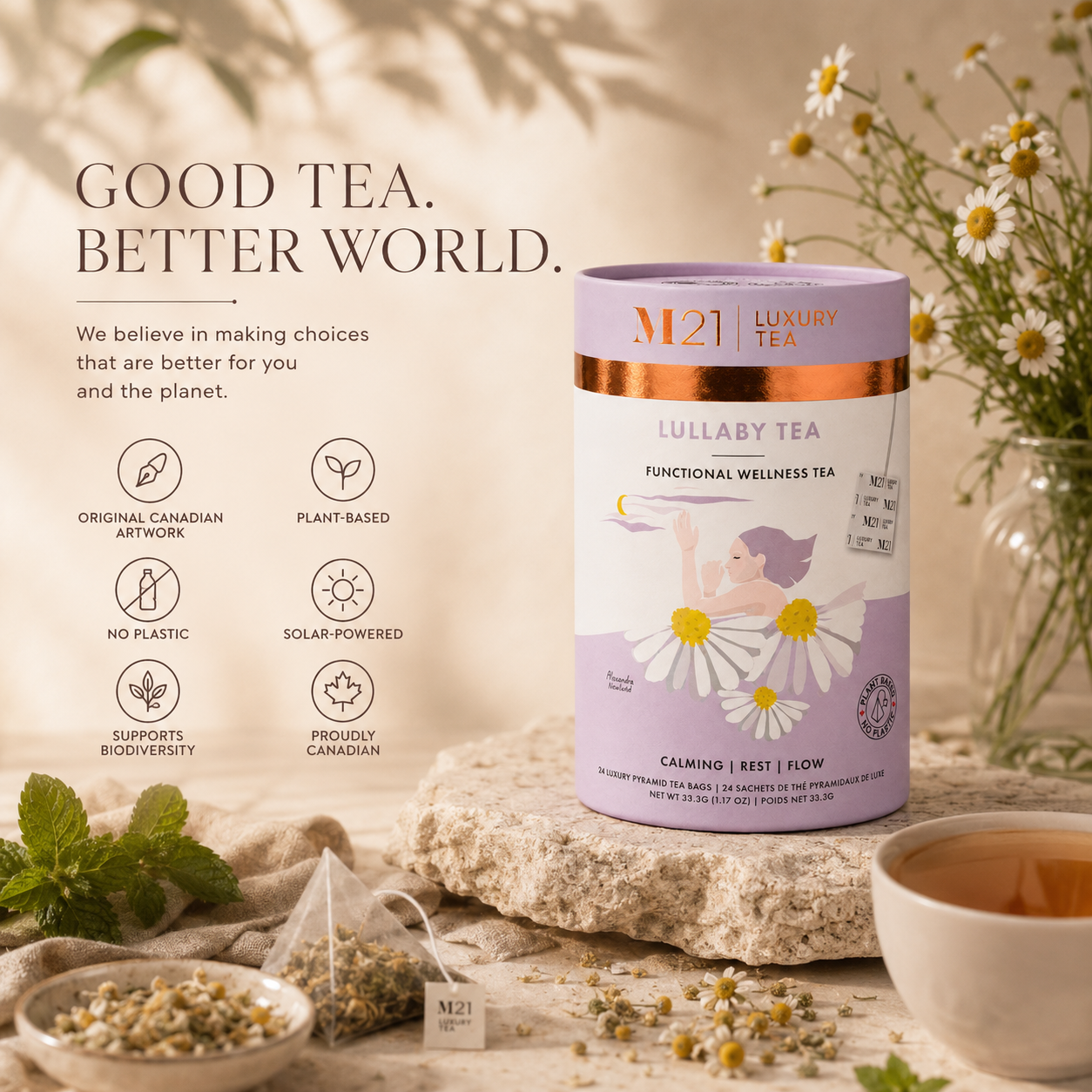 Lullaby Luxury herbal tea | Canadian | 24ct