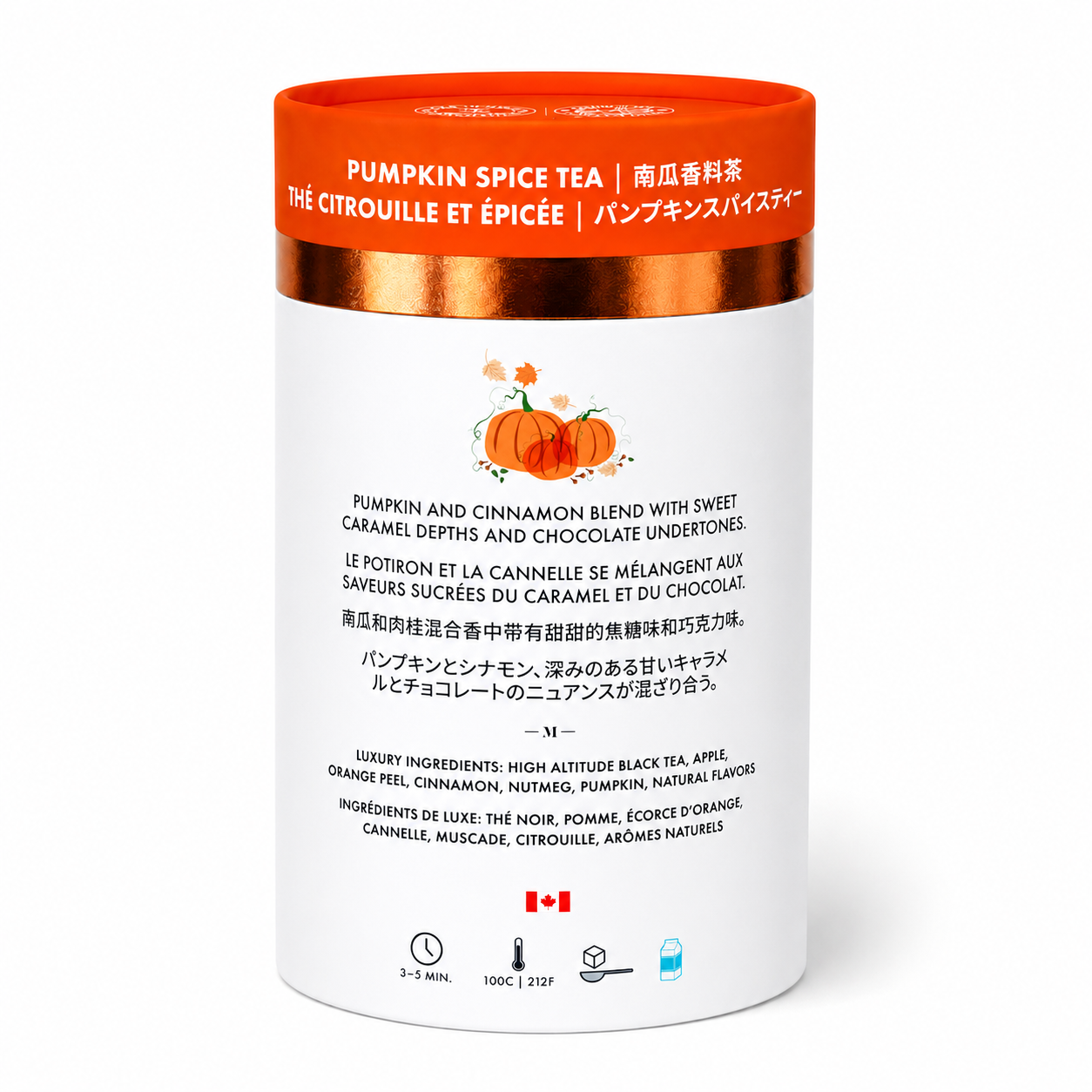 Pumpkin Spice Luxury Black Tea | Canadian | 24 Tea Bags