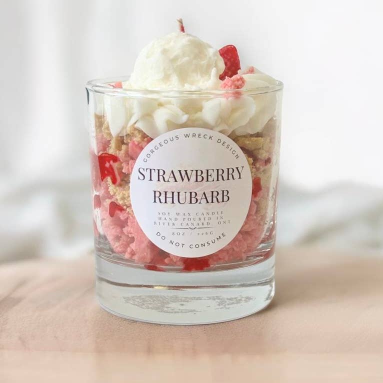 Strawberry Rhubarb Dessert Candle