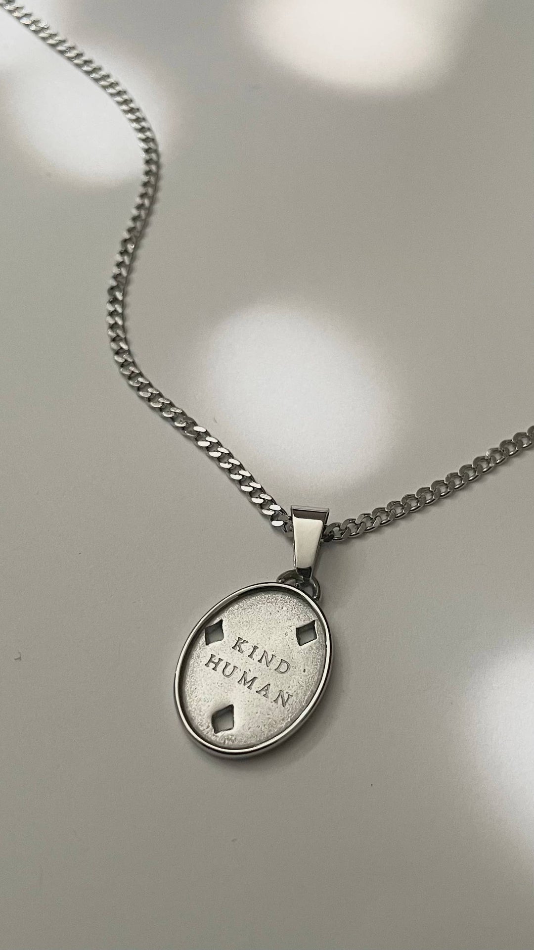 Kind Human Necklace- Silver