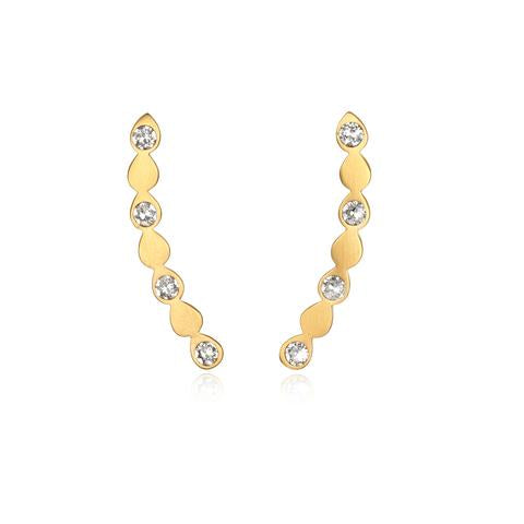 Petal White Topaz Earrings