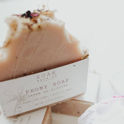 Peony Soap Bar: Floral Collection - Made in Canada