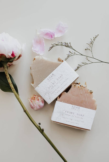 Peony Soap Bar: Floral Collection - Made in Canada