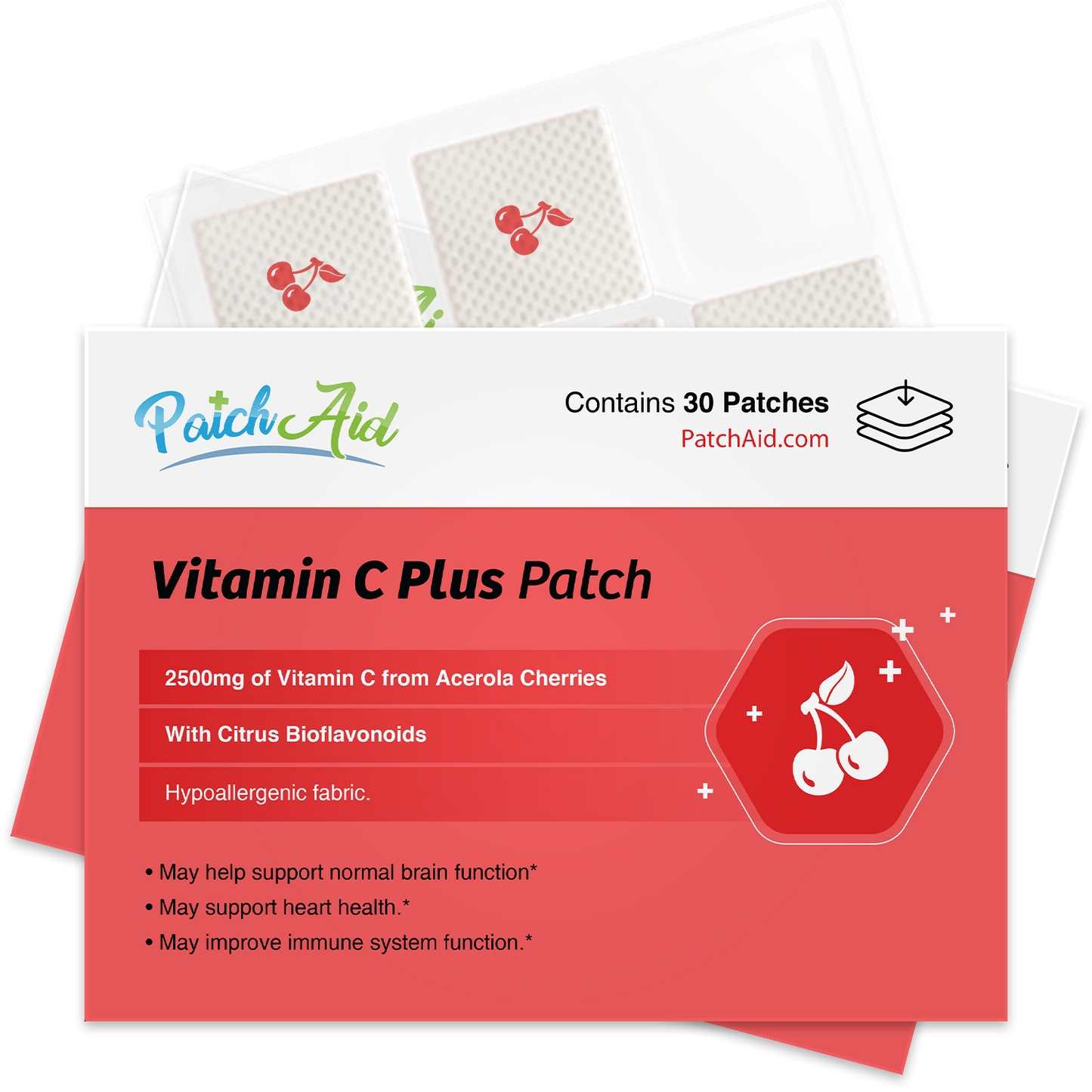 Vitamin C Plus Patch - Antioxidant Support & Immune Boost: 12-Pack with Display Case
