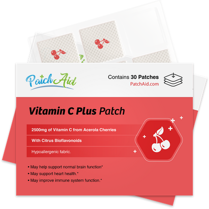 Vitamin C Plus Patch - Antioxidant Support & Immune Boost: 12-Pack with Display Case