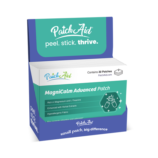 MagniCalm Advanced Patch - Mood Stabilizer & Sleep Support: 12-Pack with Display Case