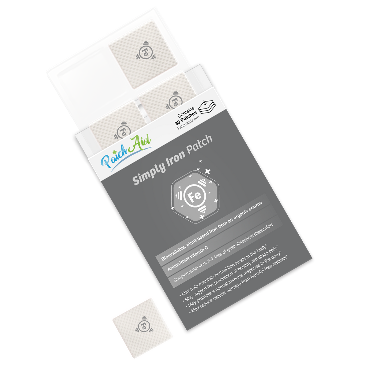 Simply Iron Patch - Gentle & Effective Iron Supplement: 1-Pack