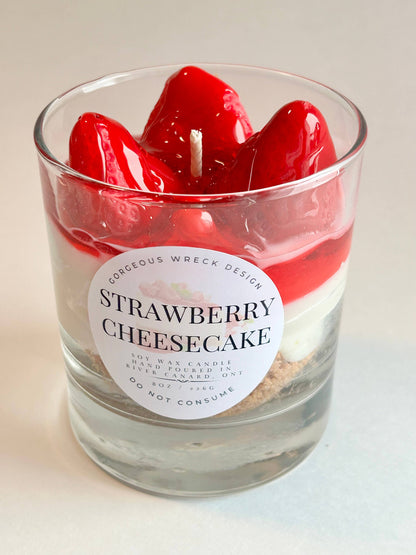 Strawberry Cheesecake Dessert Candle 