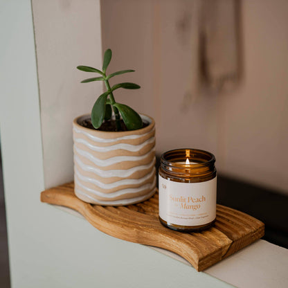 Sunlit Peach + Mango | Canadian Beeswax Candle