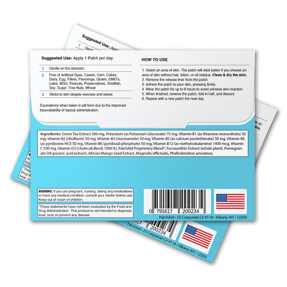 Metabolism Plus Patch - Energy & Metabolic Health Support: 12-Pack with Display Case