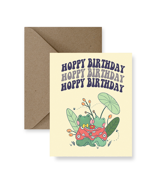 Hoppy Birthday Frogs Card