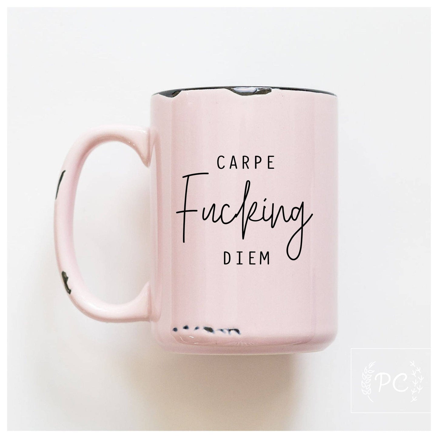 Carpe fucking diem | ceramic mug: Green