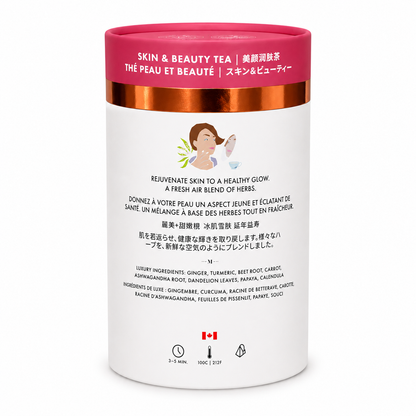 Skin & Beauty Luxury Herbal Tea | Canadian | 12/24 Tea Bags: Large