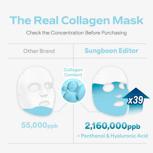 Sungboon Editor Deep Collagen Hyalu-B5 Hydrating Mask 37g: 1 BOX / 4 PCS