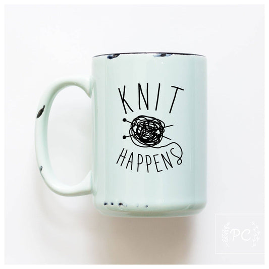 Knit happens | ceramic mug: Green