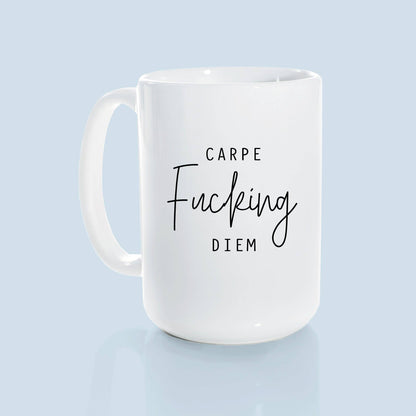 Carpe fucking diem | ceramic mug: Green