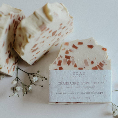 Champagne Love Soap Bar - Canadian Made