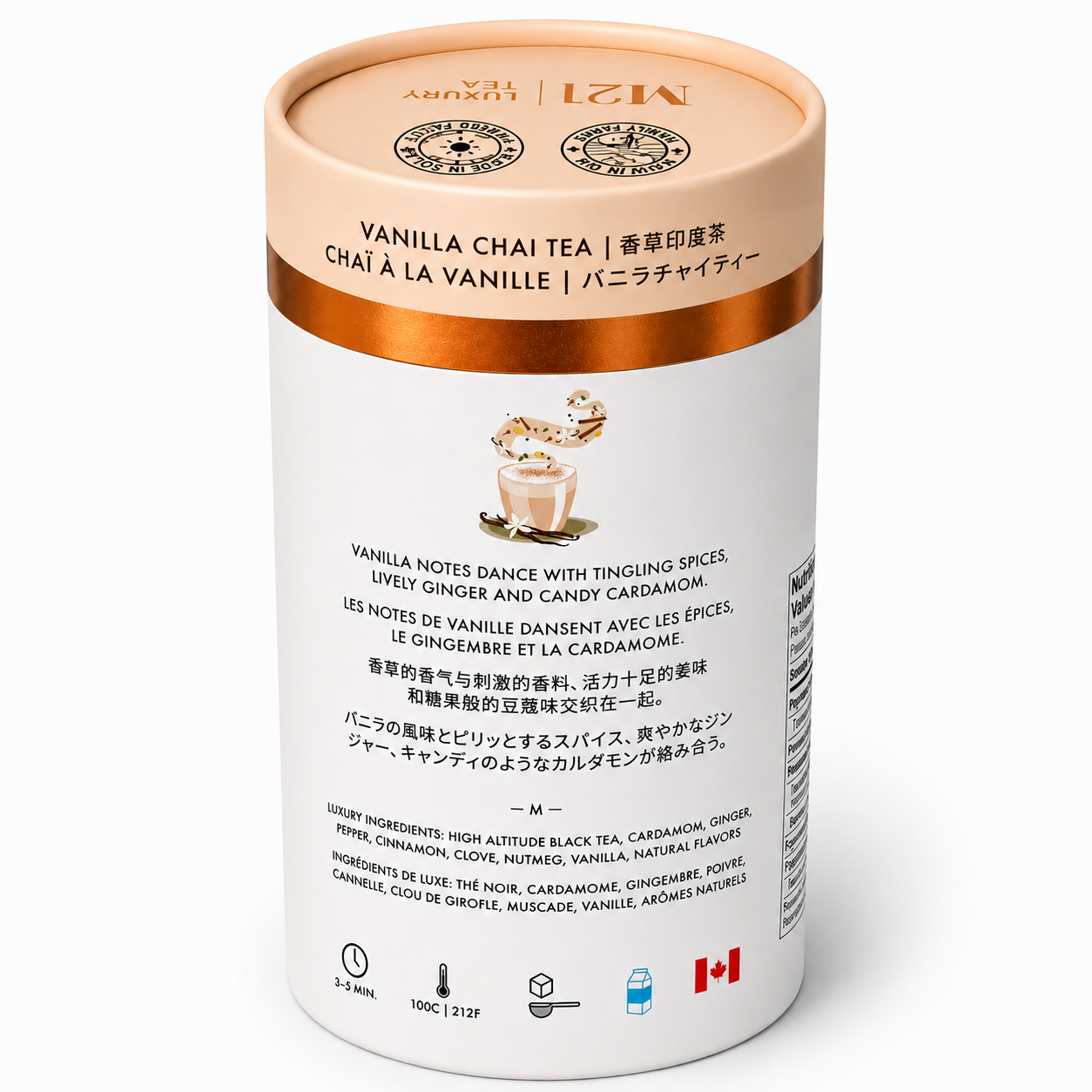 Vanilla Chai Luxury Black Tea | Canadian | 24ct