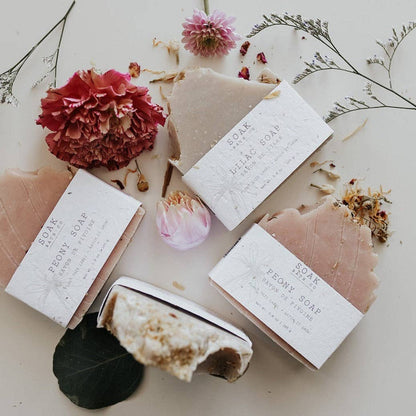 Peony Soap Bar: Floral Collection - Made in Canada