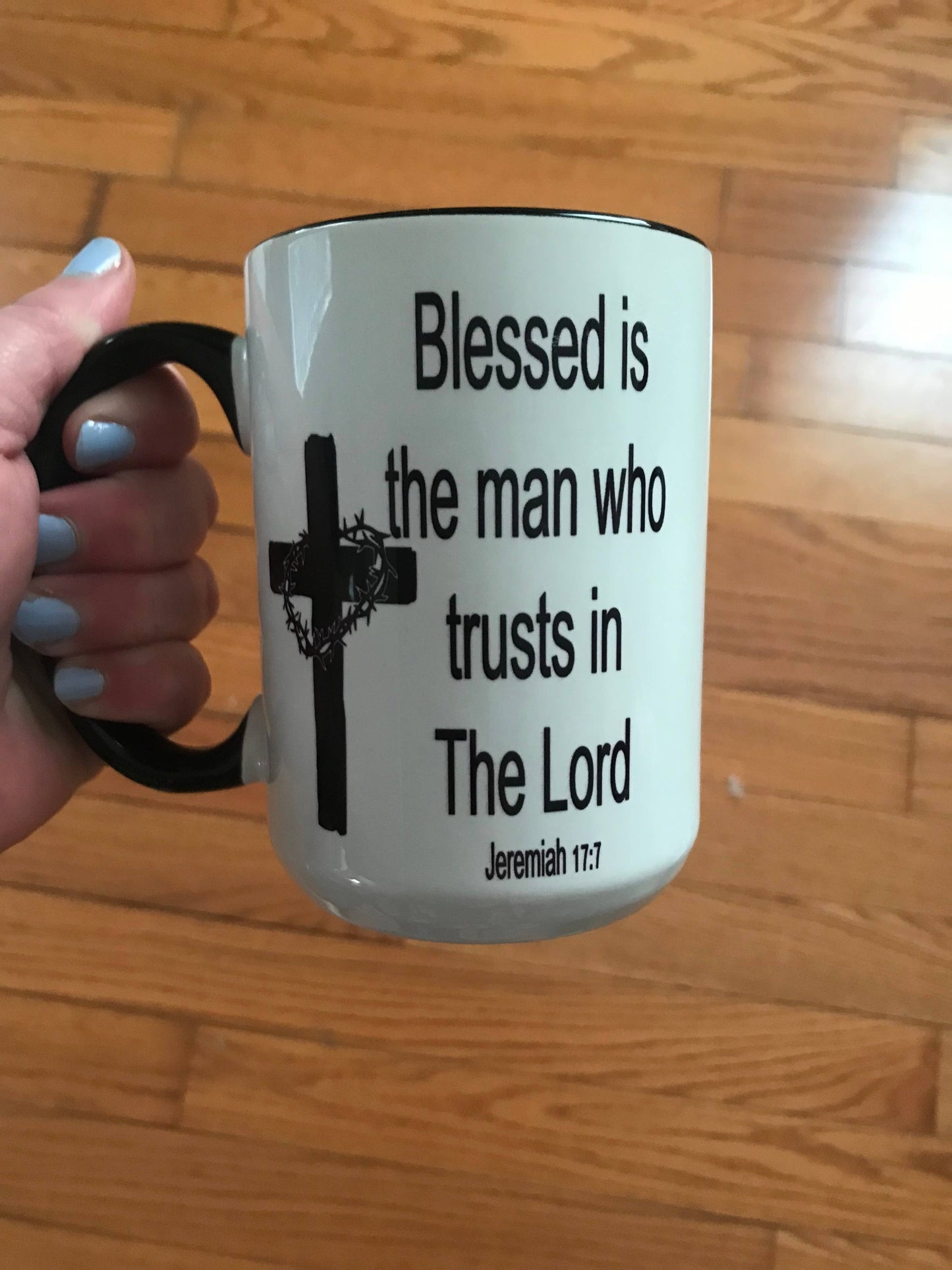 Blessed Is The Man Scripture Mug - Faith, Christian