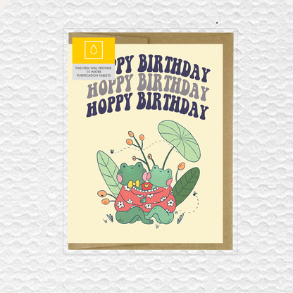 Hoppy Birthday Frogs Card