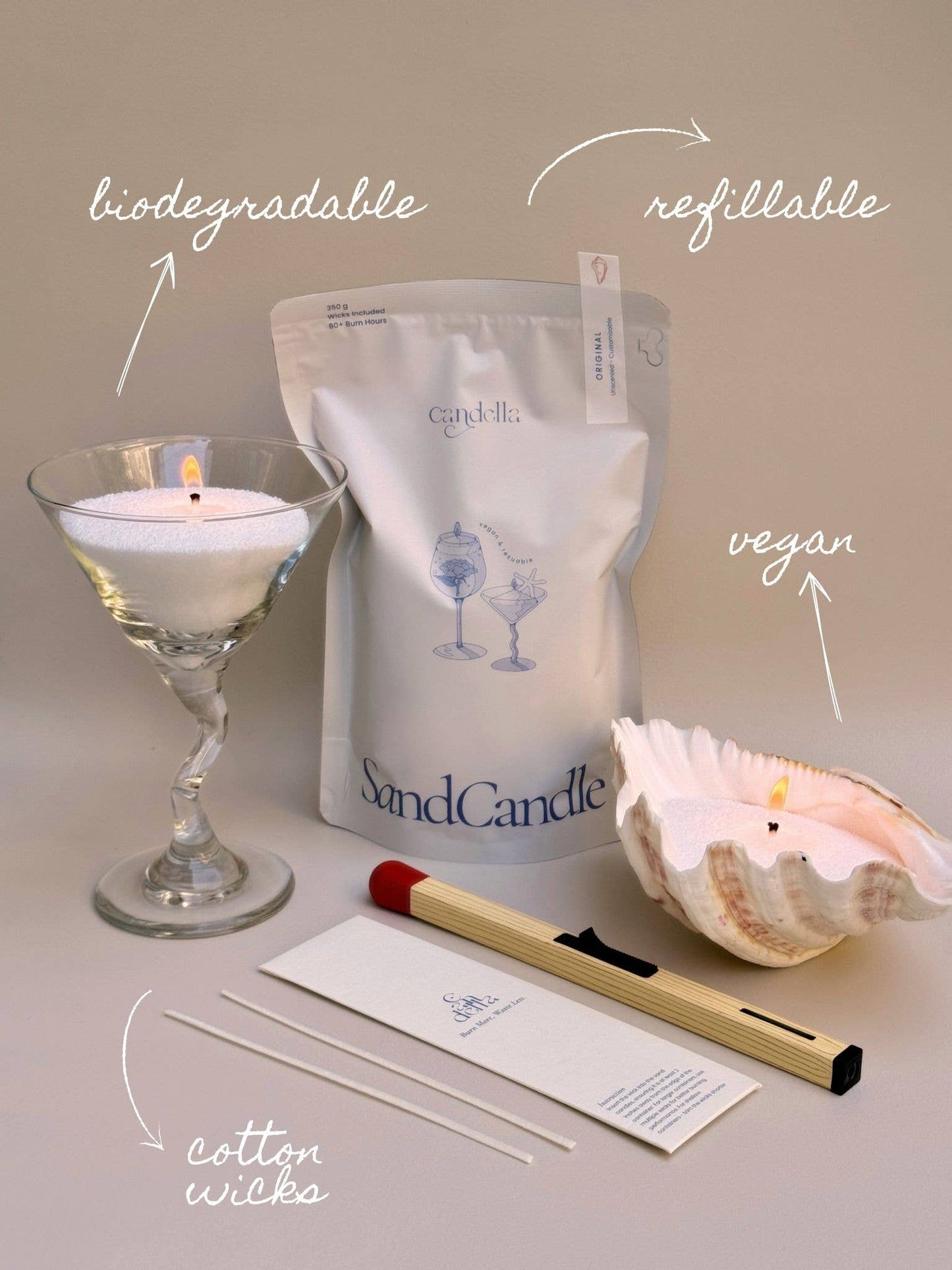 Sand Candles - Garden Picnic: Classic - 350g