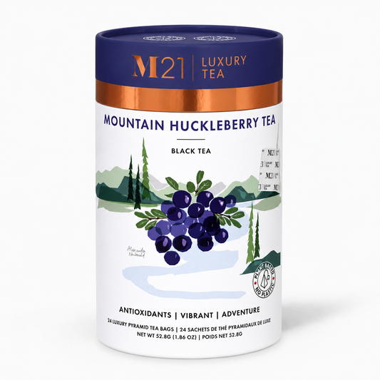 Mountain Huckleberry Luxury Herbal Tea | Canadian | 24ct