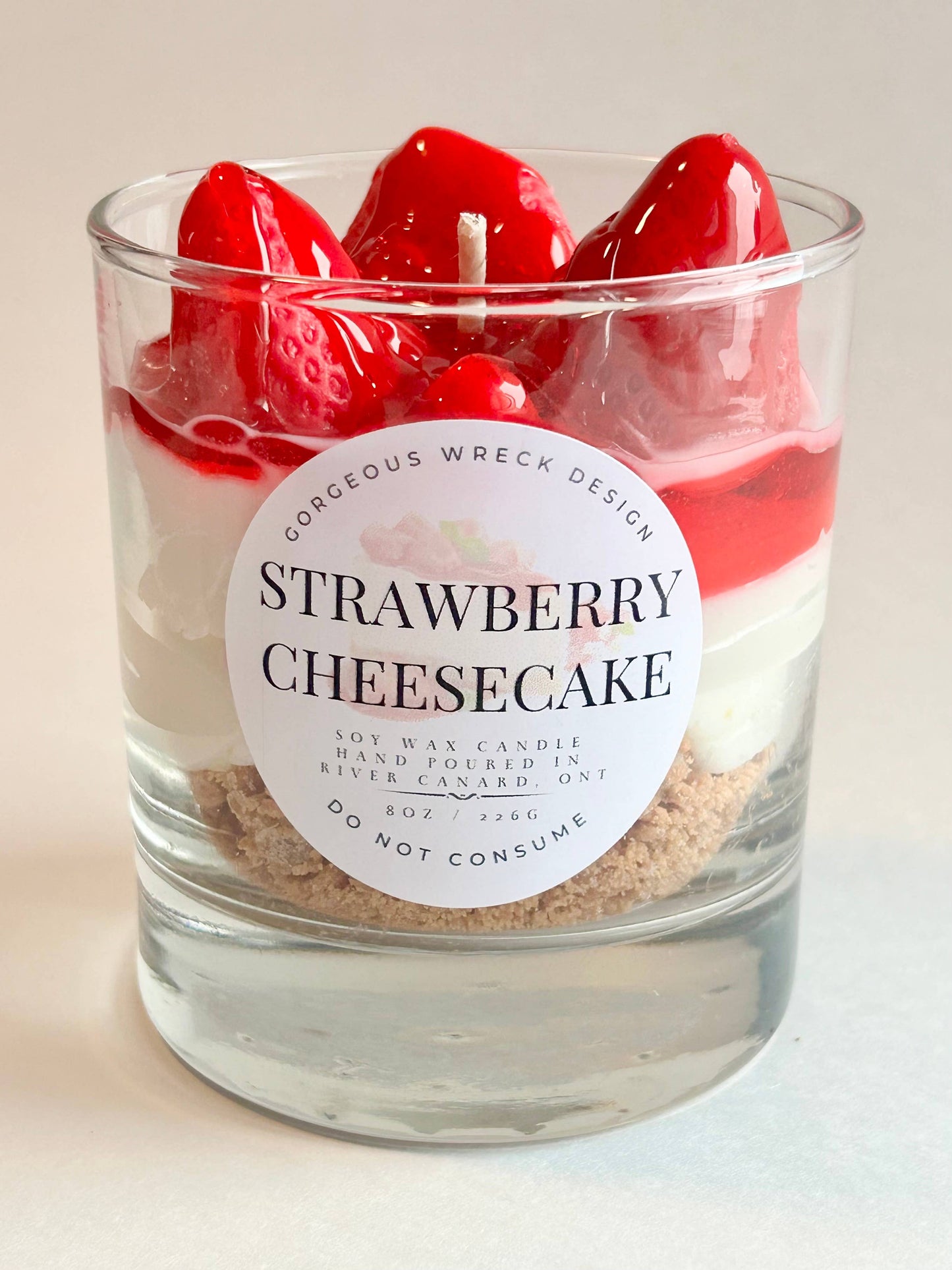 Strawberry Cheesecake Dessert Candle 