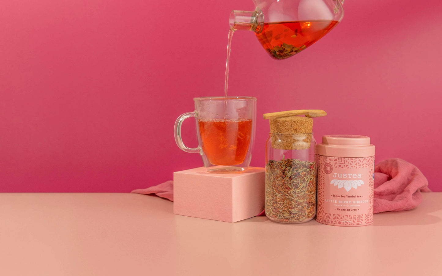 Little Berry Hibiscus Tin & Spoon - Organic, Fair Herbal Tea