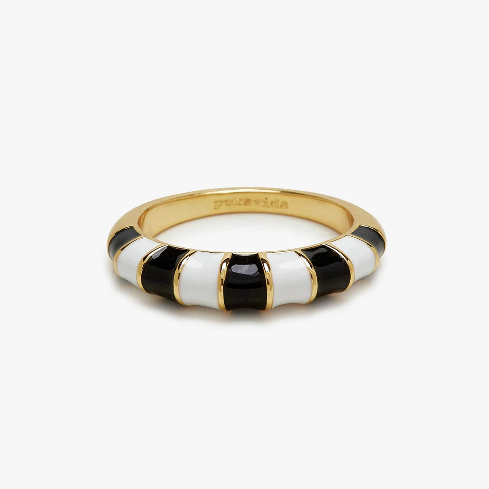 Striped Enamel Ring