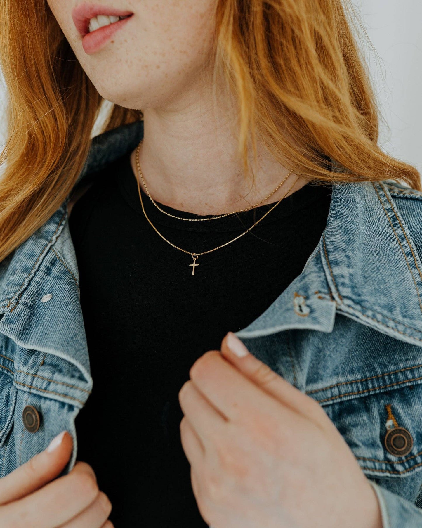 Dainty Cross Necklace: 16