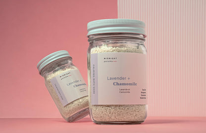 Lavender + Chamomile Calming Bath Soak: 12 oz