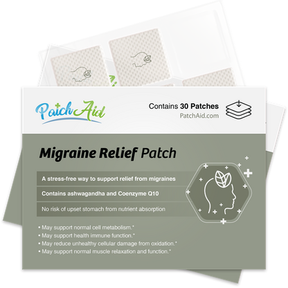 Migraine Relief Patch - Headache Relief & Relaxation Support: 12-Pack with Display Case