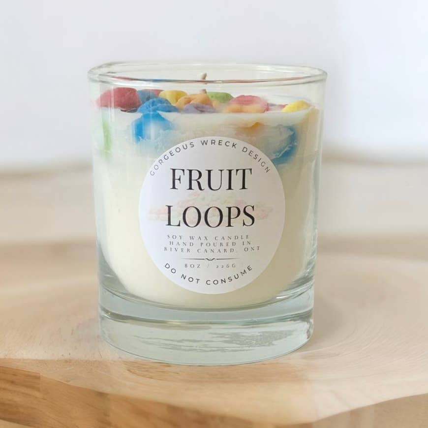Fruit Loops Dessert Candle