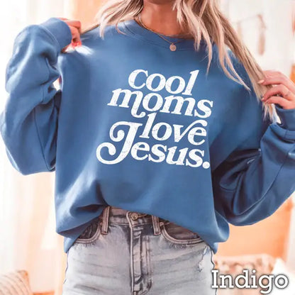 Cool Moms Love Jesus Graphic Shirt : M / Long Sleeve Tee