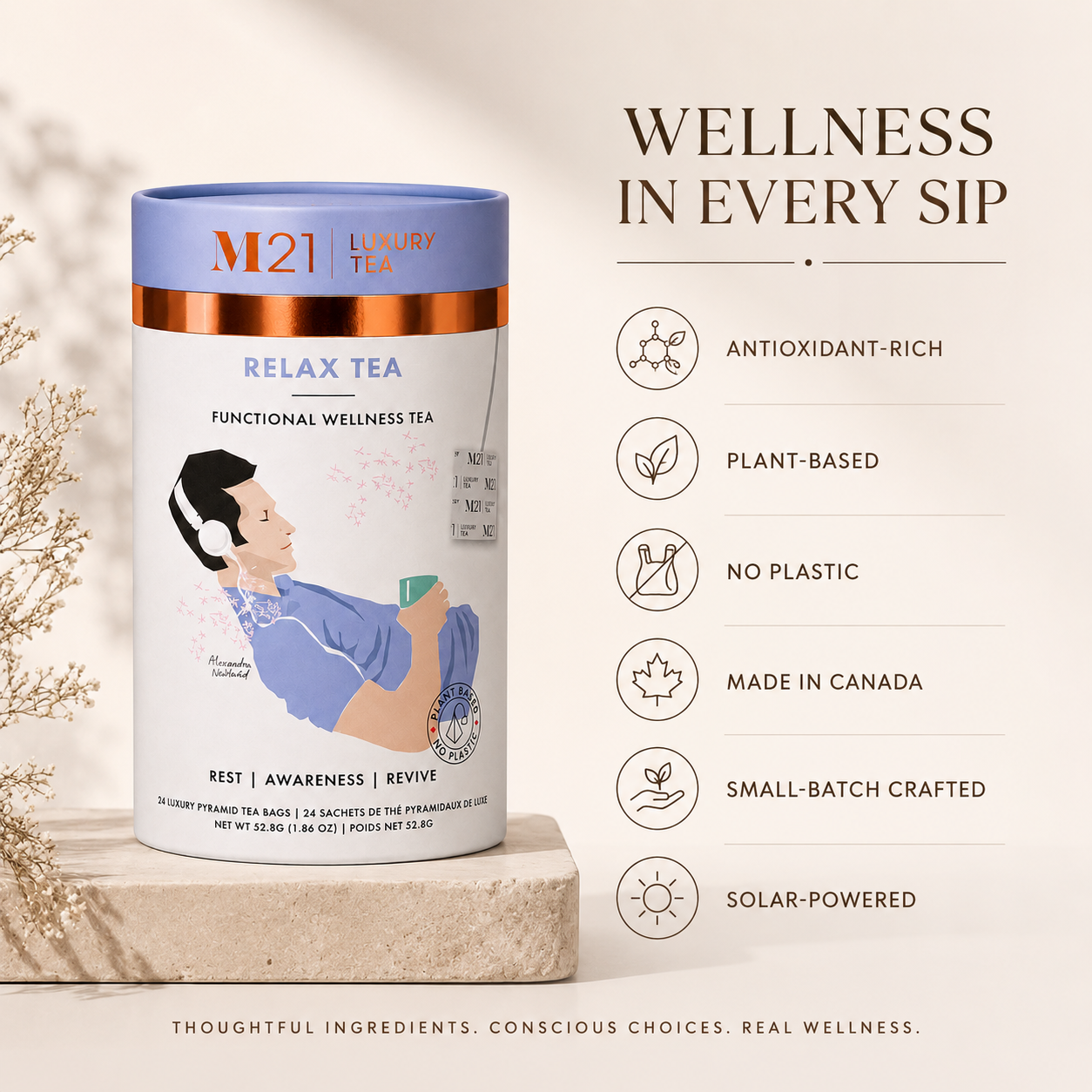 Relax Luxury Herbal tea | Canadian : Large