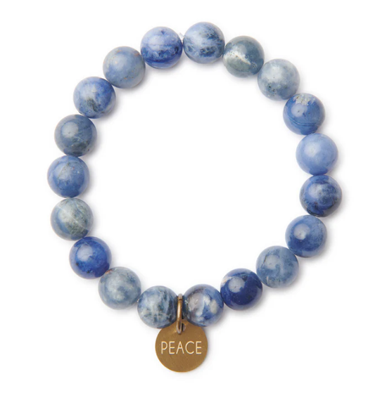 Blue Peace Serenity Stone Bracelet: PEACE