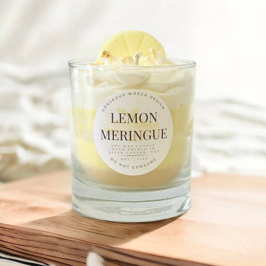 Lemon Meringue Pie Dessert Candle 