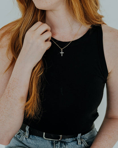 Diamond Cross Necklace: 16