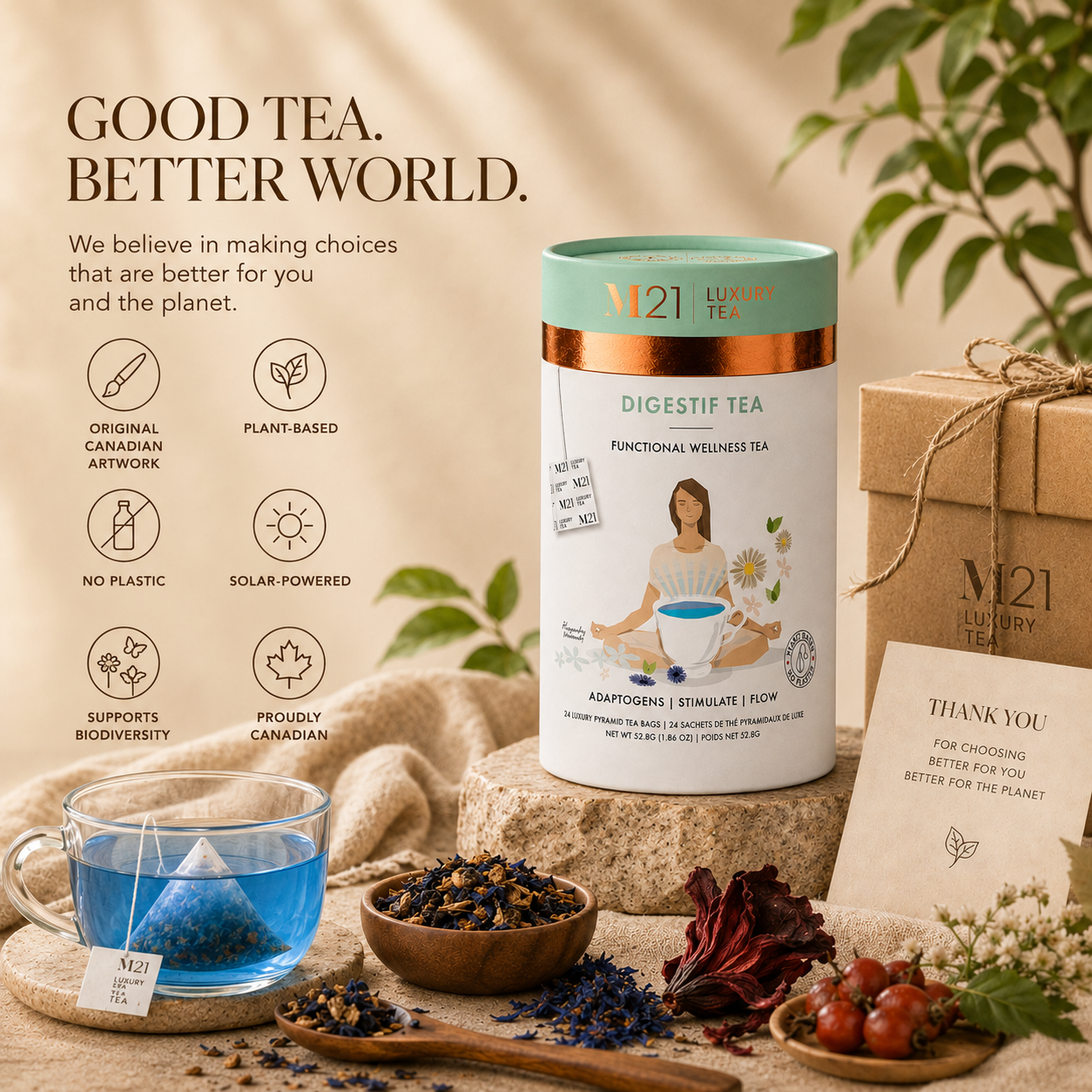 Digestif Luxury Herbal Tea | Canadian | 24ct