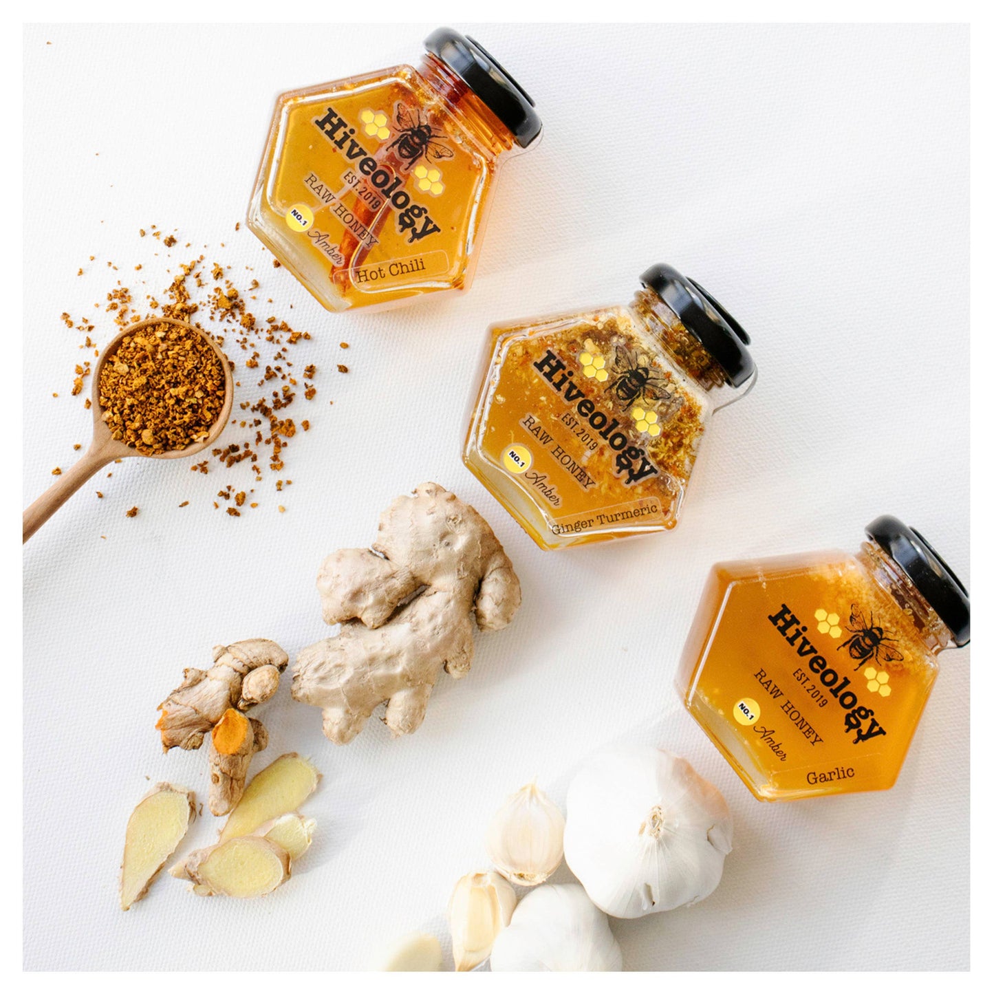 Ginger + Turmeric Infused Honey: Regular (280ml)