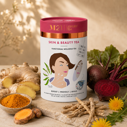 Skin & Beauty Luxury Herbal Tea | Canadian | 12/24 Tea Bags: Large