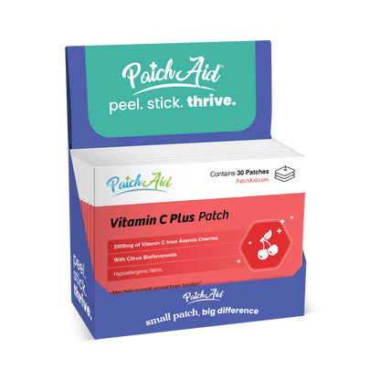 Vitamin C Plus Patch - Antioxidant Support & Immune Boost: 12-Pack with Display Case