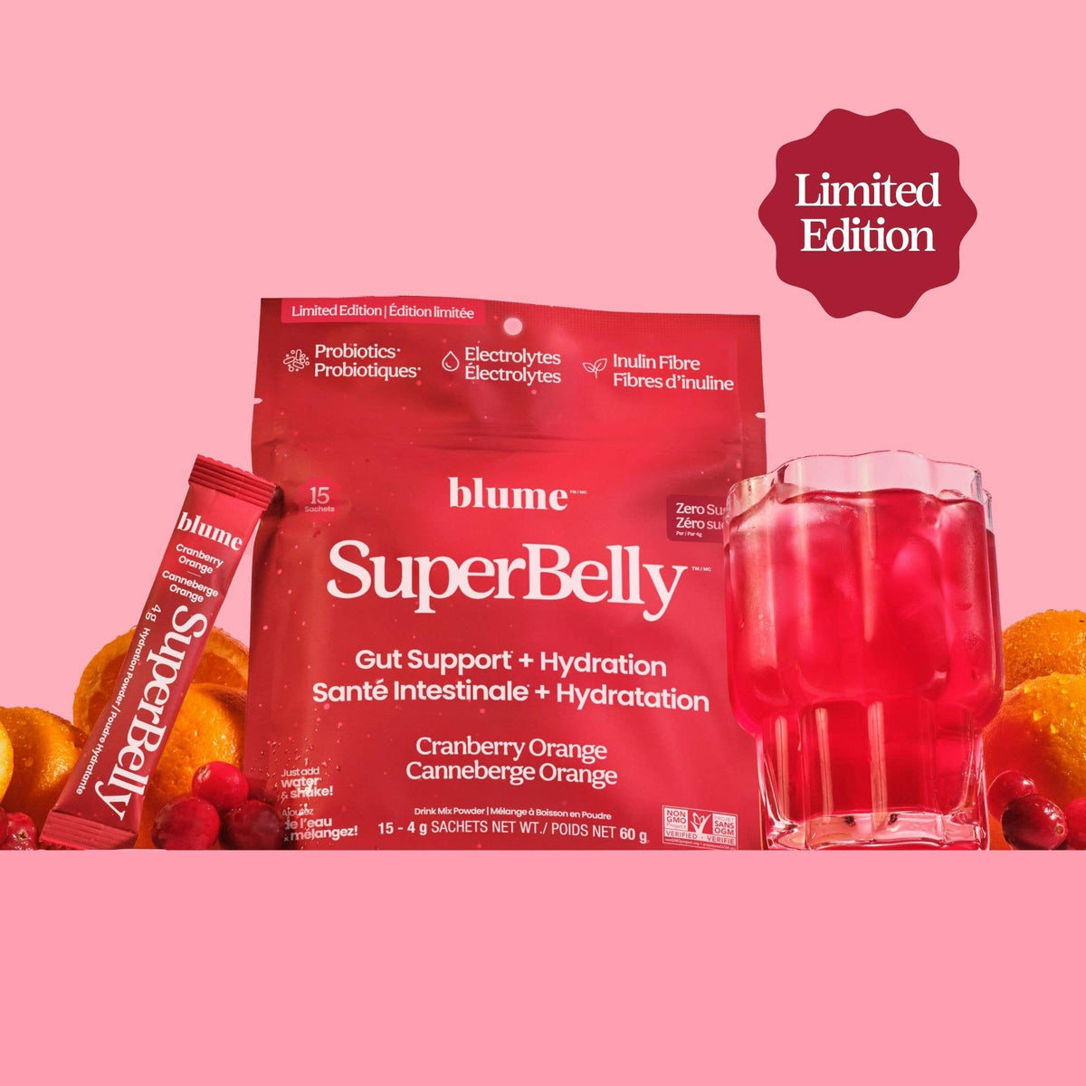 SuperBelly Cranberry Orange | Electrolytes | Gut Health